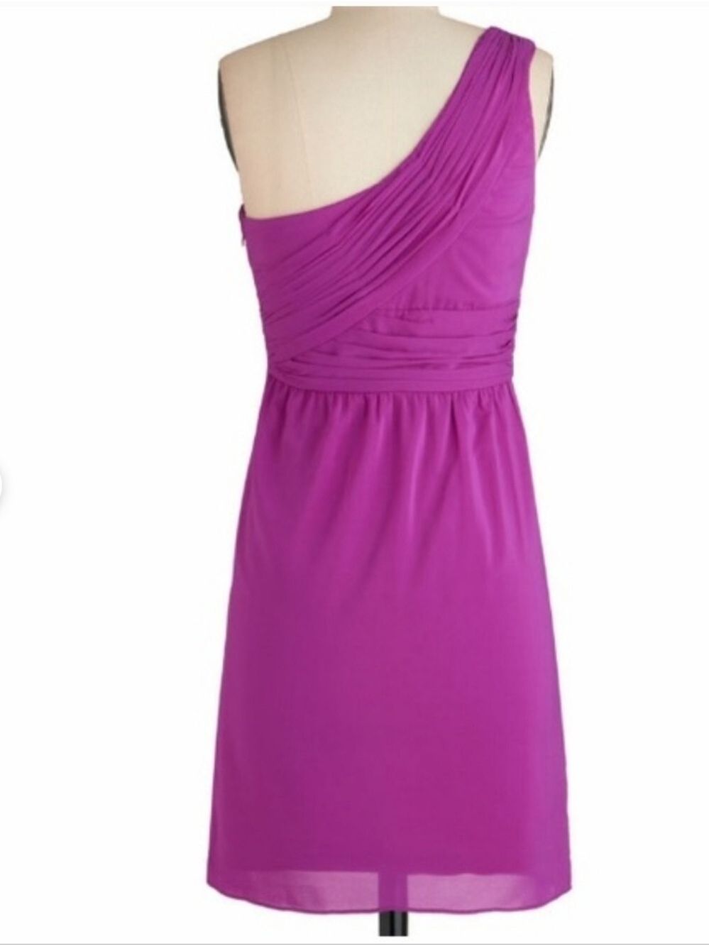 ModCloth One-Shoulder Purple Ruffled Dress - Picture 7 of 7
